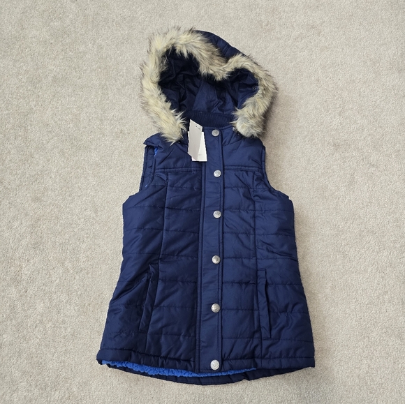 Aeropostale Other - NWT P.S. from Aropostale Girls Sleeveless Blue Hooded Vest Size 10